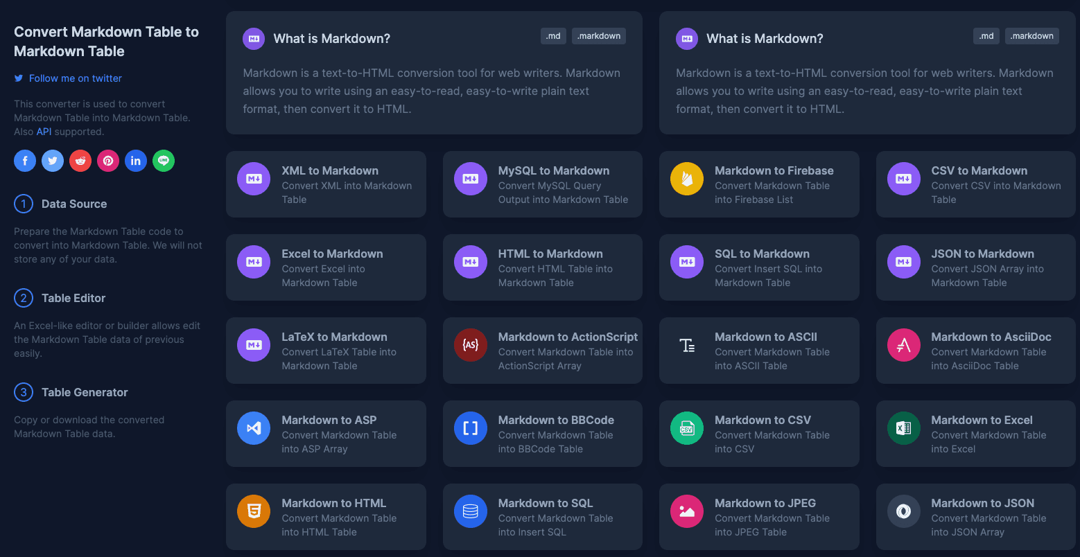 Daily Hack #day2 - tableconvert.com