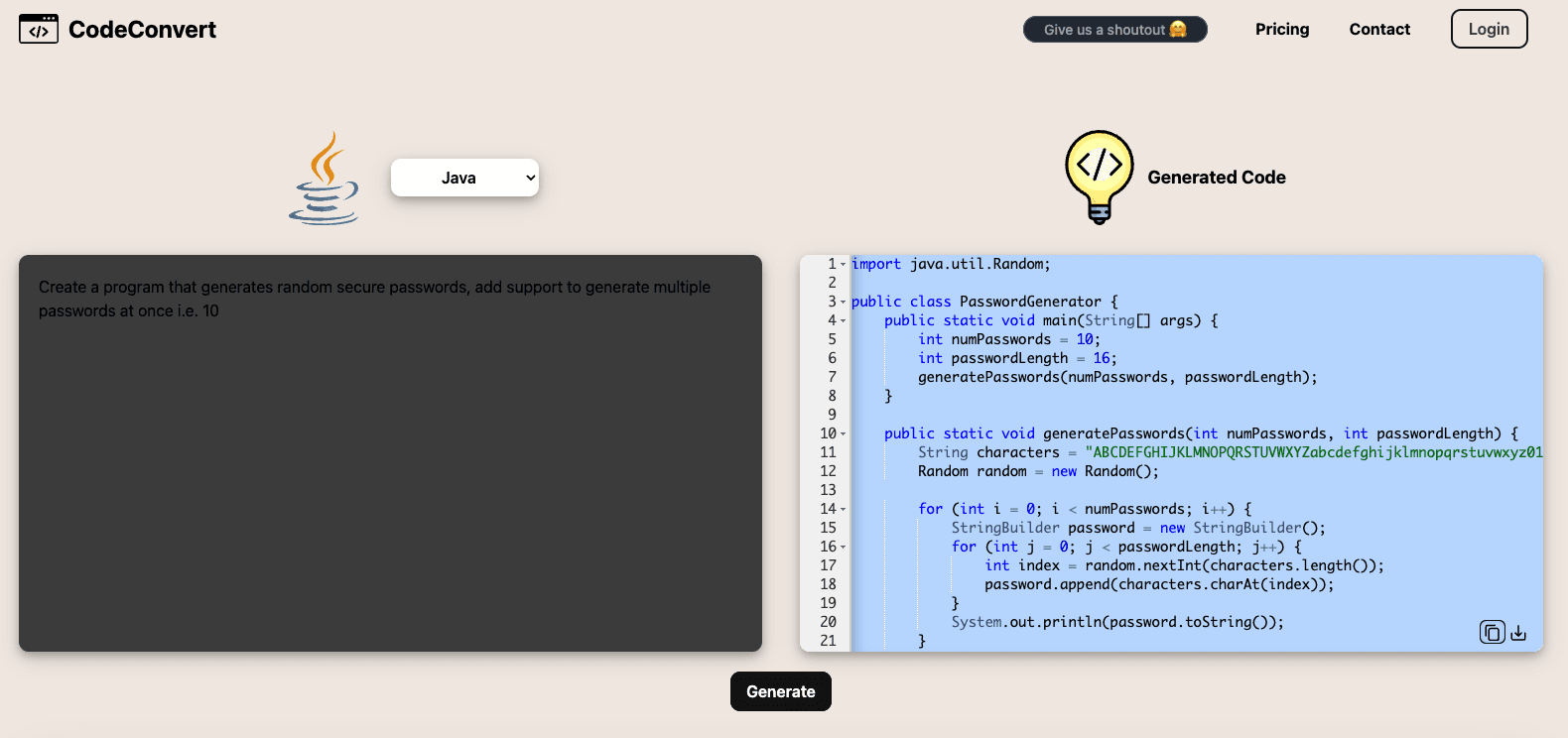 Daily Hack #day28 - Code Generator